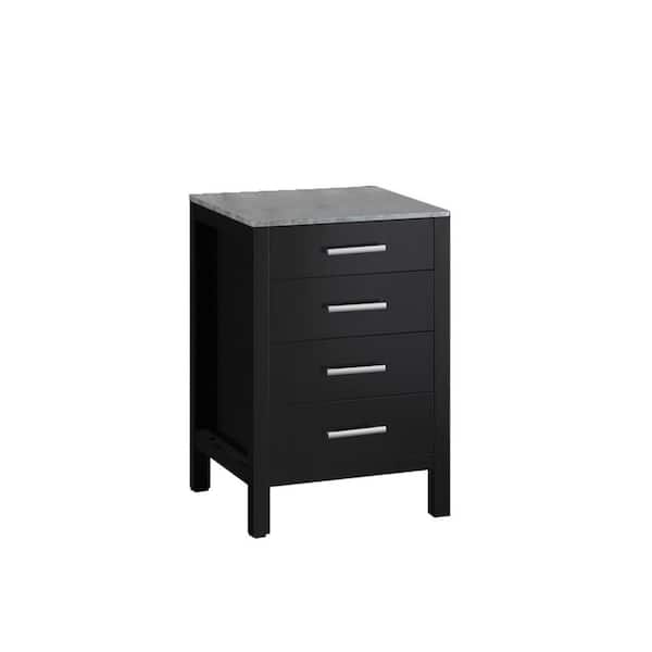 Design Element London 20 in. W x 23 in. D Bath Vanity with Vanity Top Cabinet Only in Espresso Finish