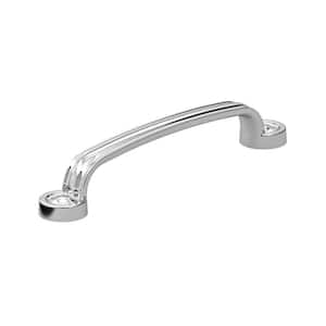 Arezzo Collection 5 1/16 in. (128 mm) Chrome Traditional Curved Cabinet Bar Pull