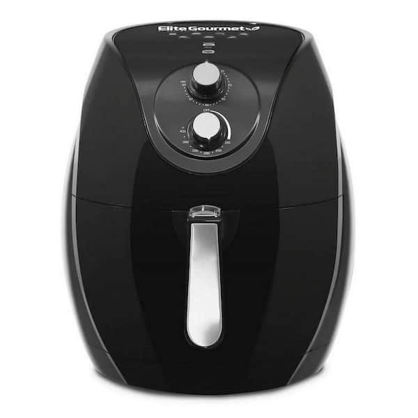 Elite Cuisine EAF600 6. 5qt Air Fryer with Adjustable Timer and Temperature, Black