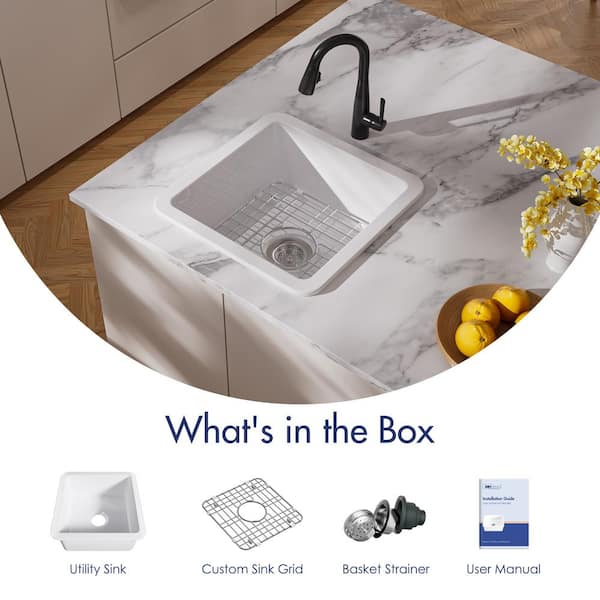 Eridanus Oslo 18 in. Drop-In/Undermount Square Single Bowl