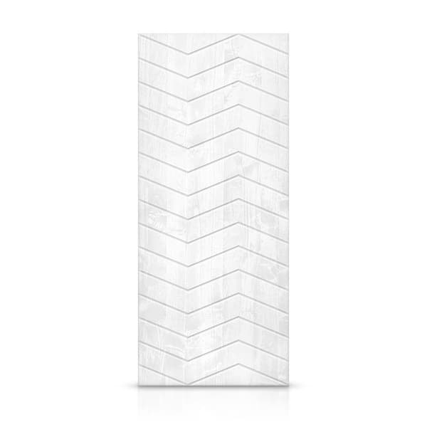 CALHOME 42 in. x 84 in. Hollow Core White Stained Pine Wood Interior Door Slab