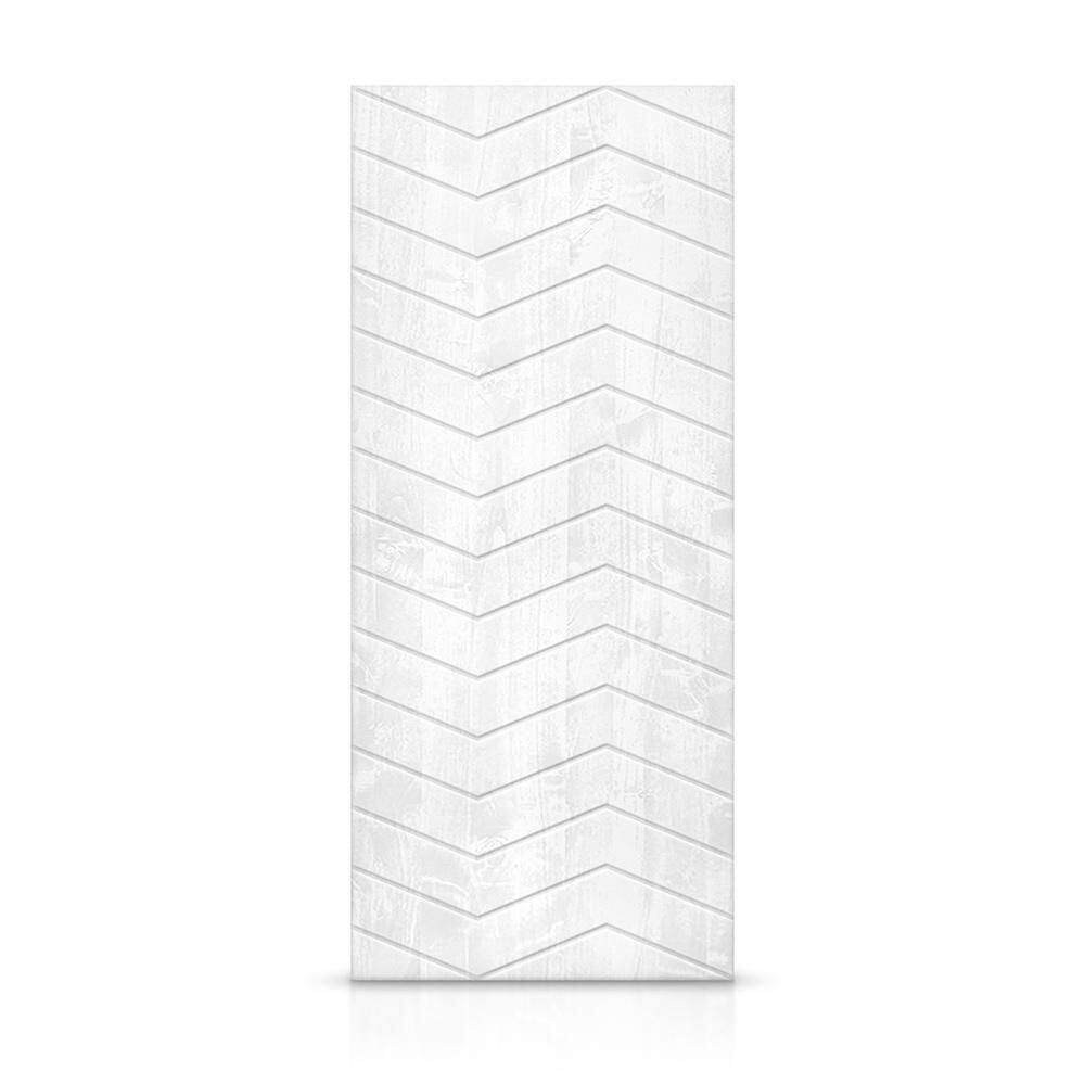 CALHOME 36 in. x 96 in. Hollow Core White Stained Solid Wood Interior