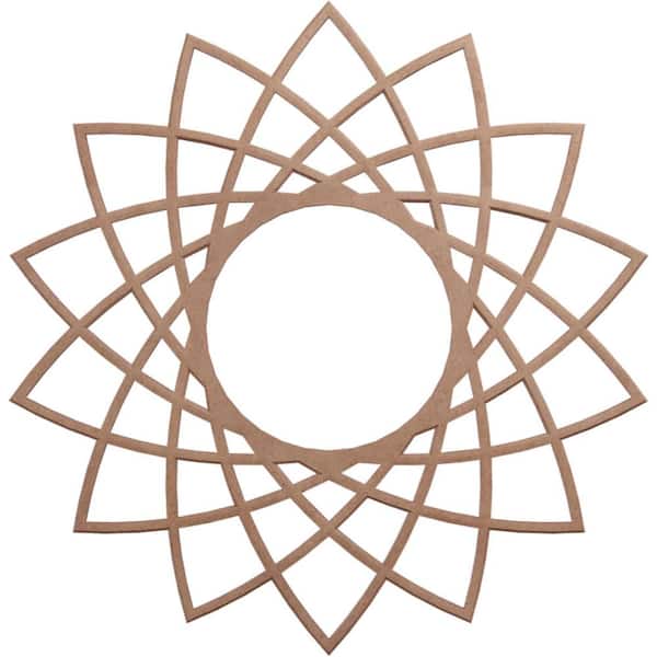 Ekena Millwork 0.25 in. x 6.875 in. x 18 in. Wood Medallion Moulding