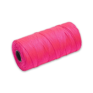 Braided Nylon Mason's Line 1000' Fl. Pink, Size 18 6 in. Core