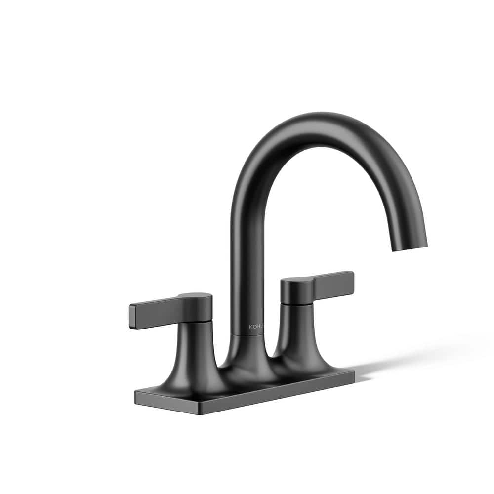 Venza 4 in. Centerset Double Handle Bathroom Faucet in Matte Black price history on PriceWatchPro