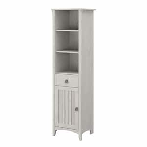 Salinas 18.9 in. W x 15.67 in. D x 68.11 in. H White Particle Board Freestanding Linen Cabinet in Linen White Oak