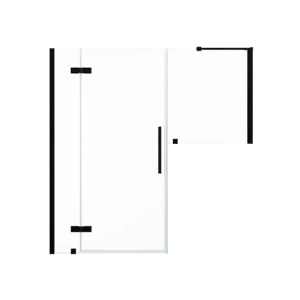 Tampa 68 1/8 in. W x in. H Pivot Frameless Door in Oil Rubbed Bronze with Buttress Panel