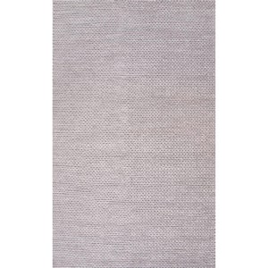 Caryatid Chunky Woolen Cable Light Gray 2 ft. x 3 ft. Area Rug
