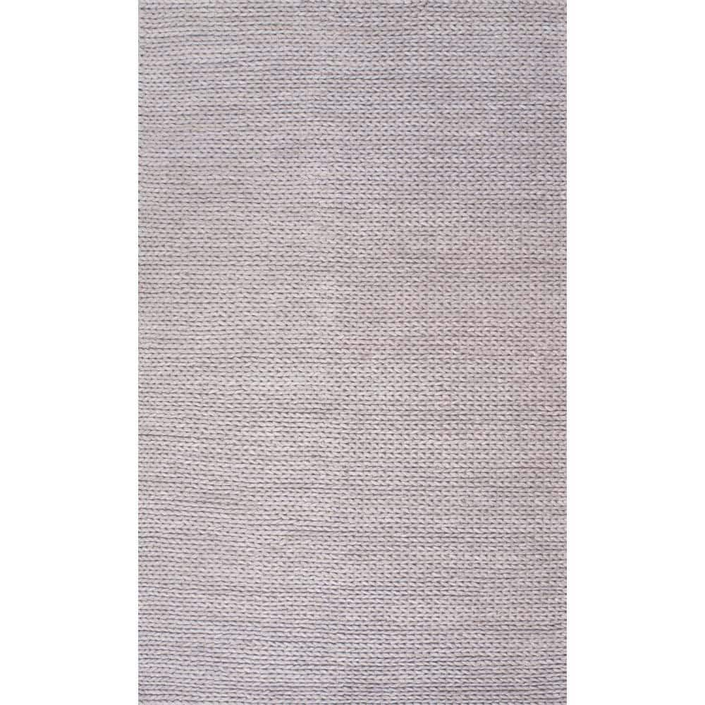 nuLOOM Caryatid Chunky Woolen Cable Light Gray 3 ft. x 8 ft. Runner Rug  CB01D-2608 - The Home Depot