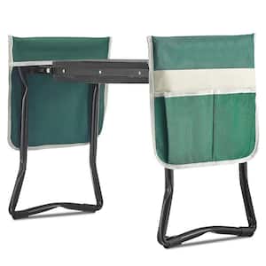 2-in-1 330 lbs. Portable Foldable Garden Soft Cushion EVA Foam Pad Kneeler Seat with Tools Pouch 8 in. EVA Wide Pad