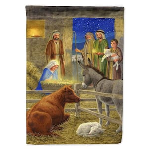 11 in. x 15-1/2 in. Polyester Nativity Scene 2-Sided 2-Ply Garden Flag