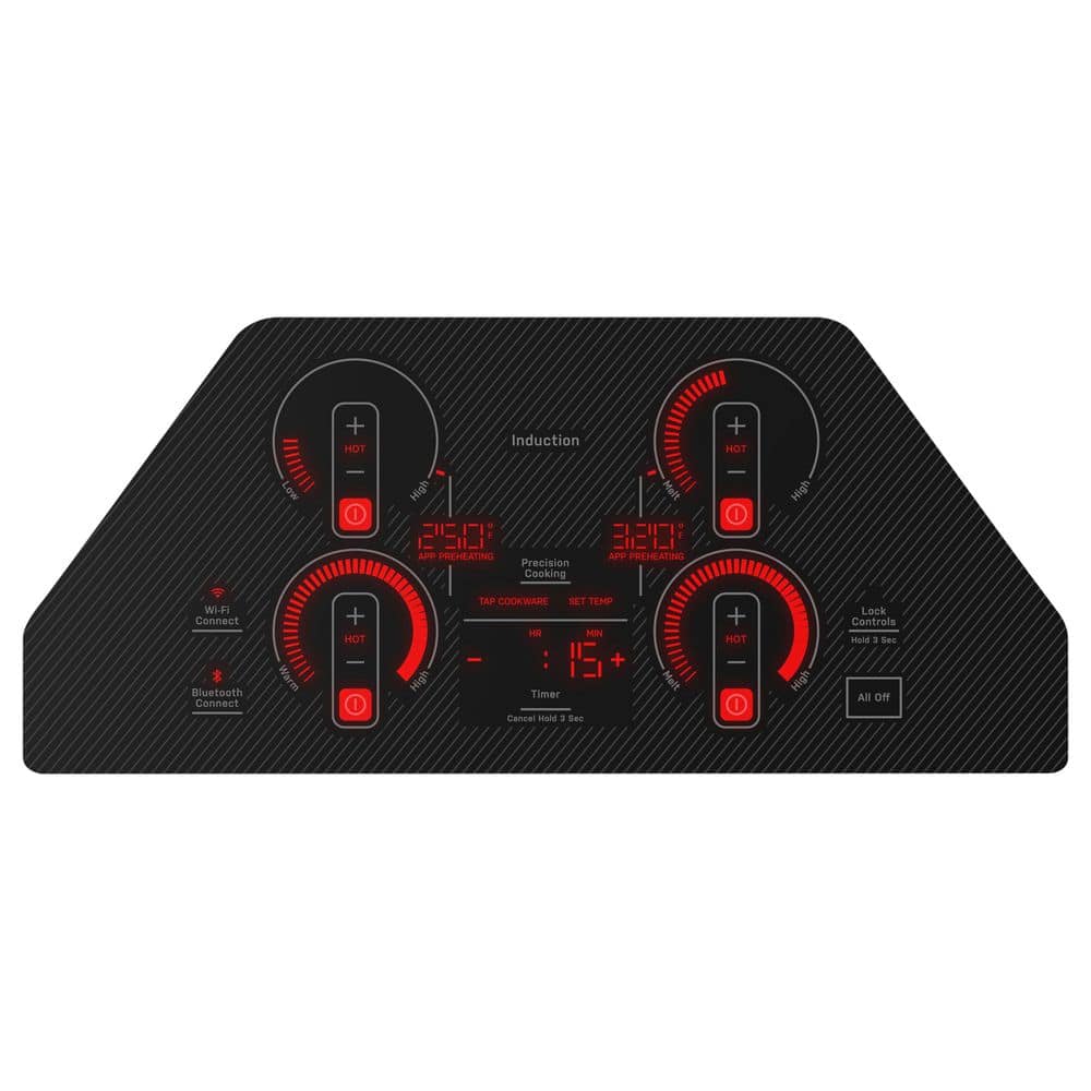 Black 30" Induction Cooktop with Touch Control and 4 Burners