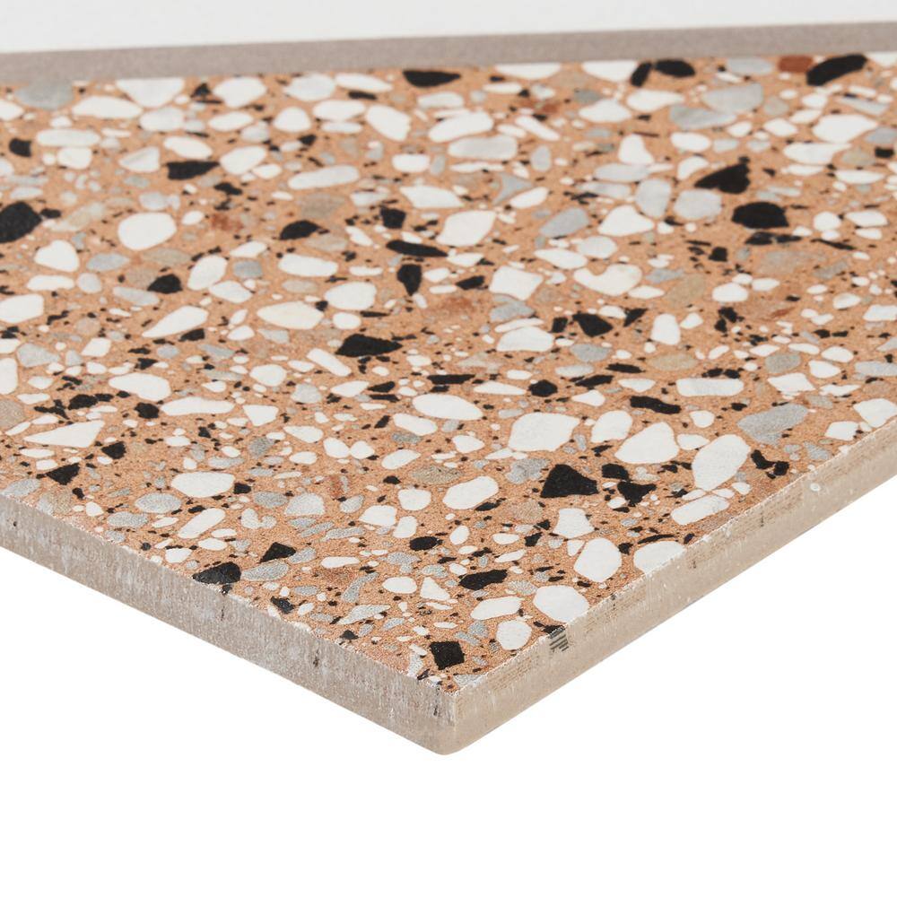 Grain Deco 8" Matte Porcelain Terrazzo Floor and Wall Tile