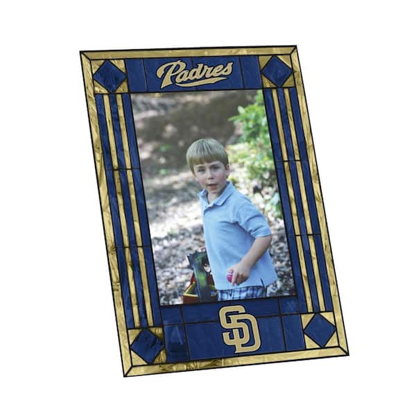 MLB 4 in. x 6 in. Gloss Multicolor Art Glass Padres Picture Frame