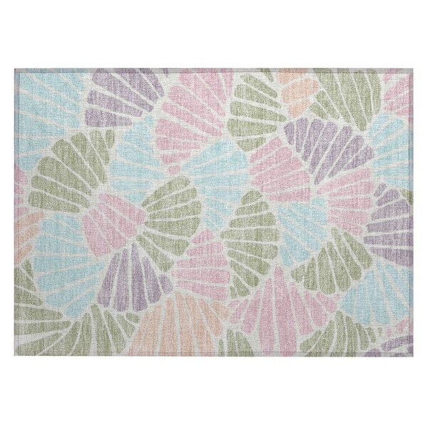 Chantille Machine Washable Indoor/Outdoor Abstract ACN2384 Sage 2 ft. x 3 ft. Accent Rug