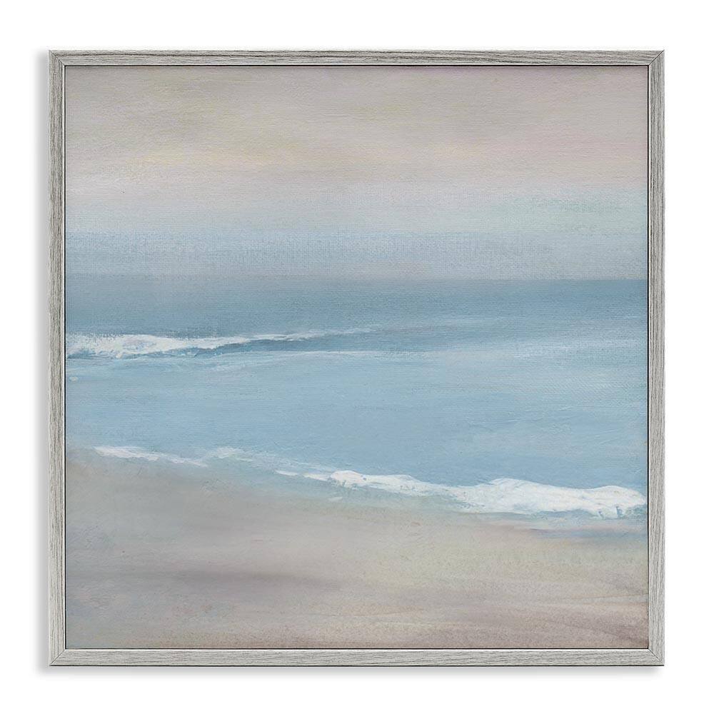 Coalescing Ocean & Shore by Carol Robinson Gray Framed Nature Giclee Art Print 12 in. x 12 in. price history on PriceWatchPro