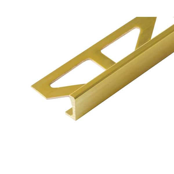 DUROSOL 0.3125 in. D x 98.5 in. W x 98.4 in. L L-Shape Brass Natural Molding and Transition Trim