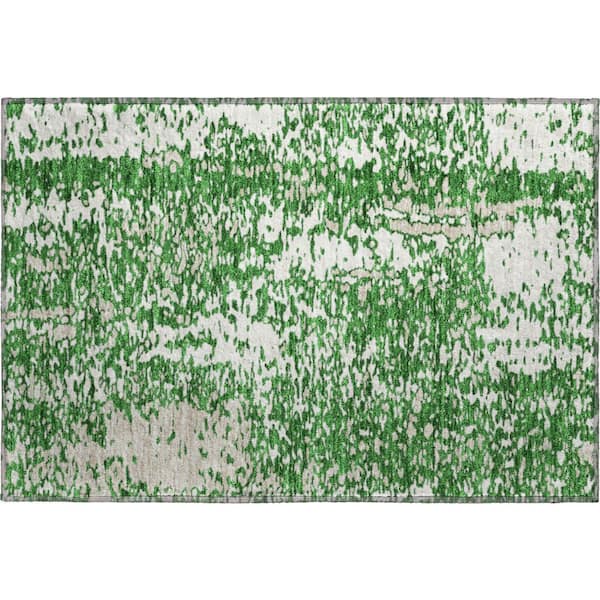 Addison Rugs Mayfield Premium Machine Washable Abstract AMF949 Emerald 2 ft. x 3 ft. Area Rug