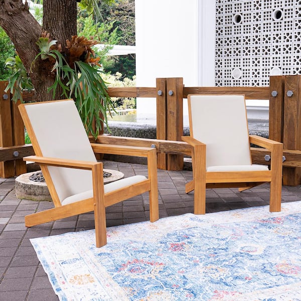 Cambridge Casual Cambridge Casual Napa Upholstered Modern Teak Wood Adirondack Chair (Set of 2)