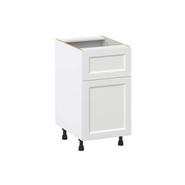 J COLLECTION Alton 30 in. W x 24 in. D x 34.5 in. H Painted White Shaker Assembled Base Kitchen Cabinet with a 10 in. Drawer