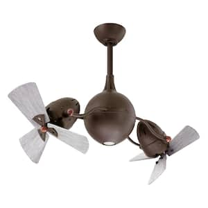 Acqua 39 in. Integrated LED Textured Bronze Ceiling Fan with Light Kit