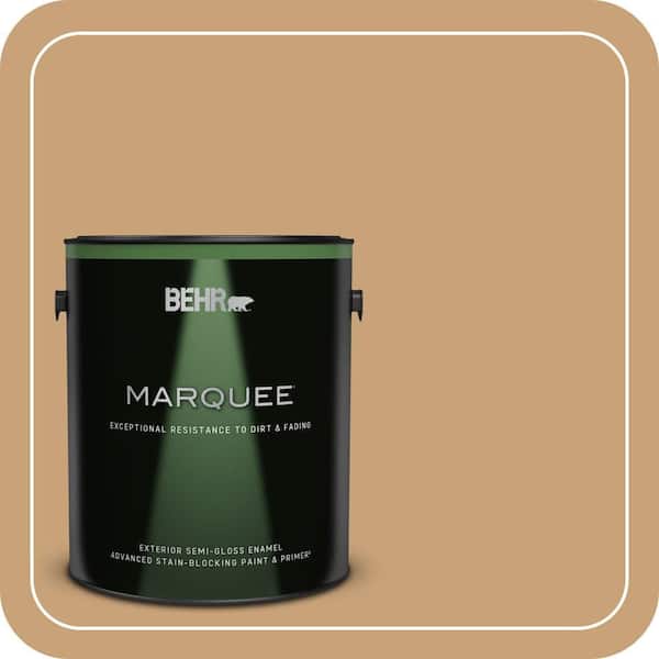 BEHR MARQUEE 1 gal. #BXC-70 Fresh Sawdust Semi-Gloss Enamel Exterior Paint & Primer