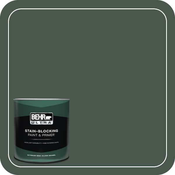 BEHR ULTRA 1 qt. #ECC-45-3 Conifer Semi-Gloss Enamel Exterior Paint & Primer