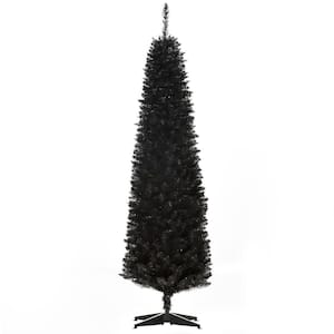7 ft. Artificial Christmas Tree with Stand, Holiday Home Indoor Decoration for Party, Black