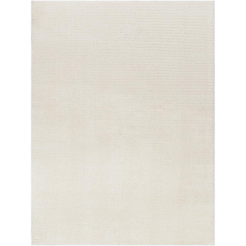 Livabliss Freud Modern Minimalist Area Rug 5 3  x 7  Cream