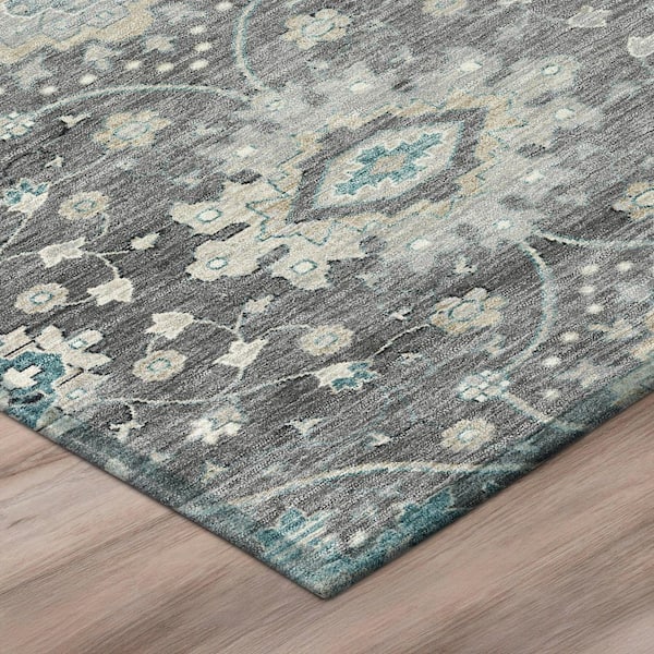 Chantille Machine Washable Indoor/Outdoor Abstract ACN3100 Gray 9 ft. x 12 ft. Area Rug