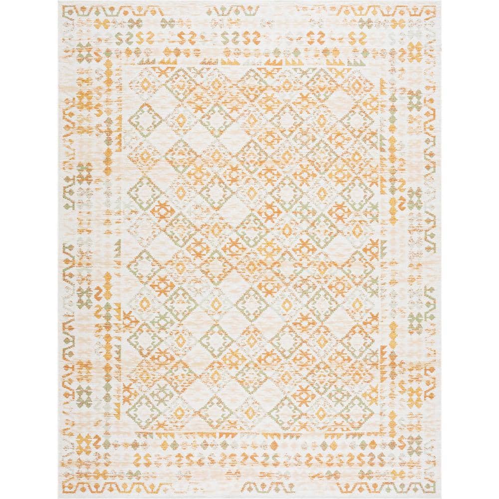 Flora Orange 8 ft. x 10 ft. Moroccan Indoor/Outdoor Area Rug price history on PriceWatchPro