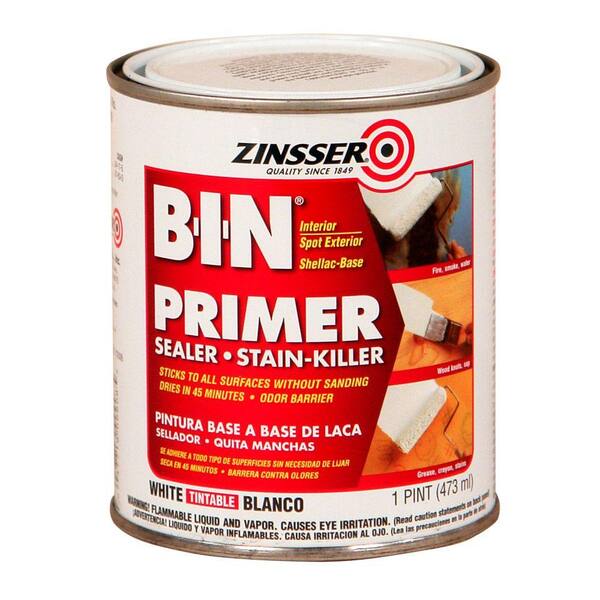 Zinsser B-I-N 1 pt. White Shellac-Based Interior/Spot Exterior Primer and Sealer (6-Pack)