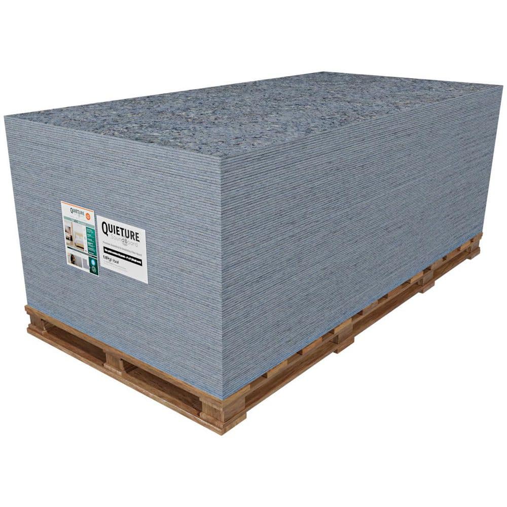 QUIETURE SoundBoard 0.25 in. x 4 ft. x 8 ft. Gray Fiber Sound Absorbing ...