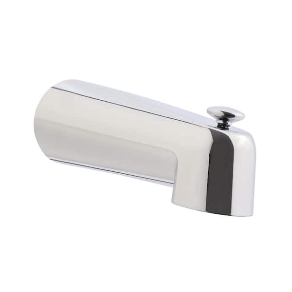 Tub Spout 1/2 in. Slip-on Tub Spout with Diverter 7 in. Bathtub Faucet Chrome Plated Finish