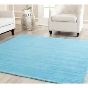 Himalaya Turquoise 8 ft. x 8 ft. Square Solid Area Rug
