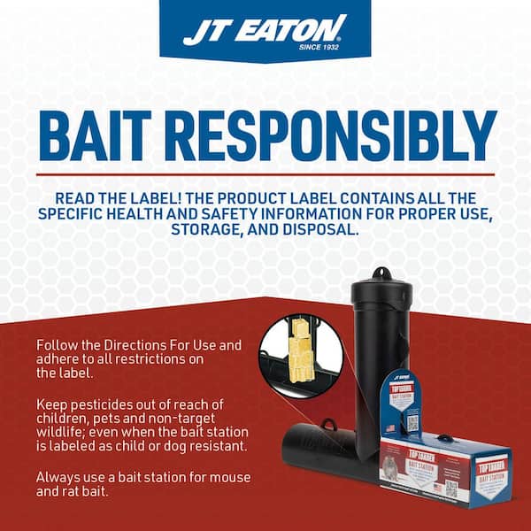 JT Eaton Bait Block Peanut Butter Flavor Anticoagulant Rodenticide for Mice and Rats 144 Blocks 709 PN