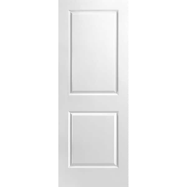 Masonite 30 in. x 96 in. 2 Panel Square Hollow Core White Primed Smooth Molded Interior Door Slab