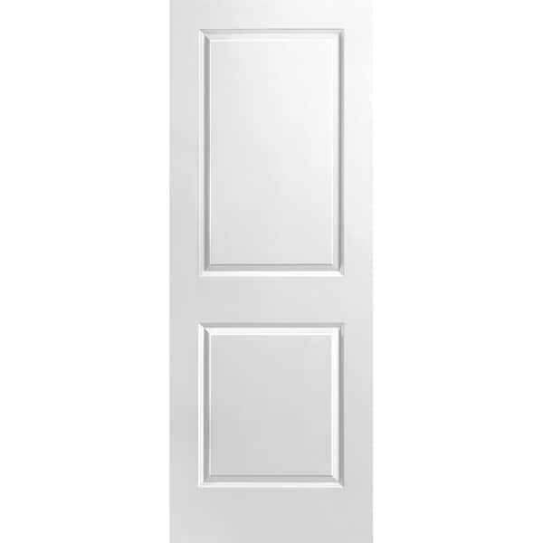 Masonite 30 in. x 80 in. 2 Panel Square Solid Core White Primed Smooth Composite Interior Door Slab