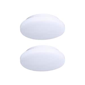 7 in. Integrated LED Flush Mount Ceiling Light with 4000K Cool White Lighting, Dimmable (2-Pack)