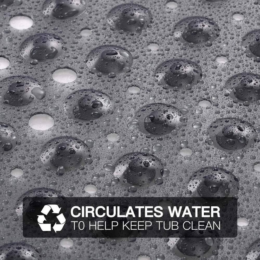 Extra Large Clear Black Non-Slip Bathtub Mat with Suction Cups