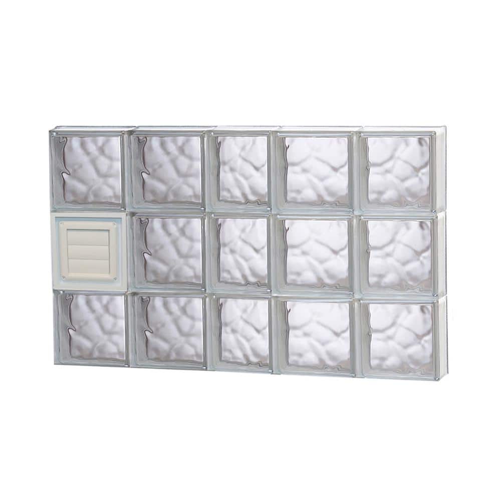 36.75 in. x 23.25 in. x 3.125 in. Frameless Wave Pattern Glass Block Window with Dryer Vent price history on PriceWatchPro