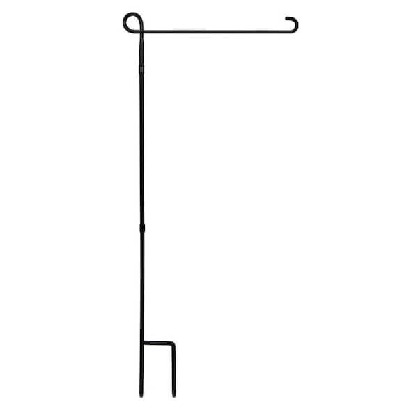 Justincity Garden Flag Holder Stand Premium Powder-Coated Weather-Proof Black Metal Flagpole for American Flags Outdoor Decor