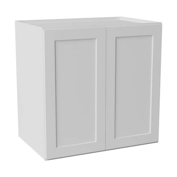 36 in. W x 24 in. D x 36 in. H Ready to Assemble Solid Wood Shaker Pantry Kitchen Cabinet in White