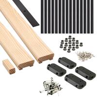 ProWood 6 ft. Southern Yellow Pine Moulded Rail Kit with Aluminum Round Balusters 447295