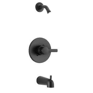 Apex 1-Handle Wall-Mount Tub and Shower Faucet Trim Kit in Matte Black (Valve and Showerhead not Included)