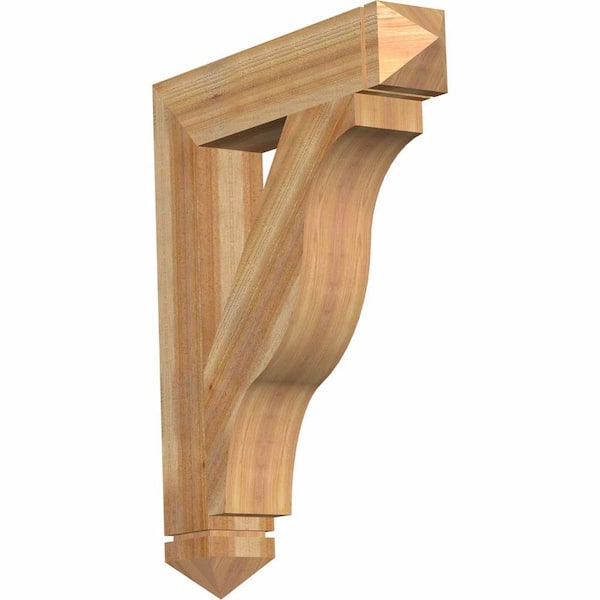 Ekena Millwork 6 in. x 40 in. x 32 in. Western Red Cedar Funston Arts and Crafts Rough Sawn