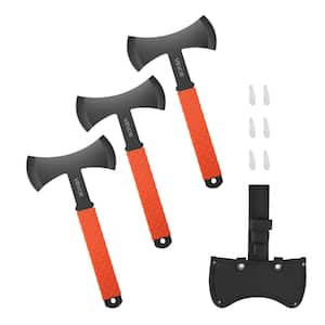 SKYSHALO Throwing Axes and Tomahawks, 3-Pack 13.4 in. Triple Edge