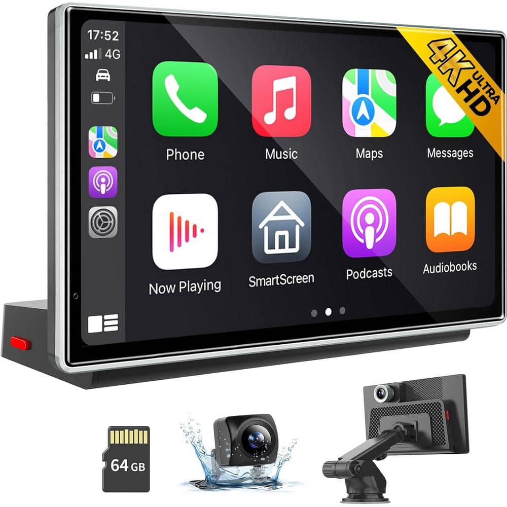 Lukyamzn 7 in. Wireless Apple/Android CarPlay for Car Stereo with