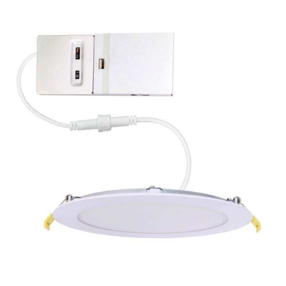 4 in Adjustable CCT Aluminum Housing Non-IC Rated Dimmable Indoor, Outdoor Integrated LED Recessed Light Trim (24-Pack) price history on PriceWatchPro