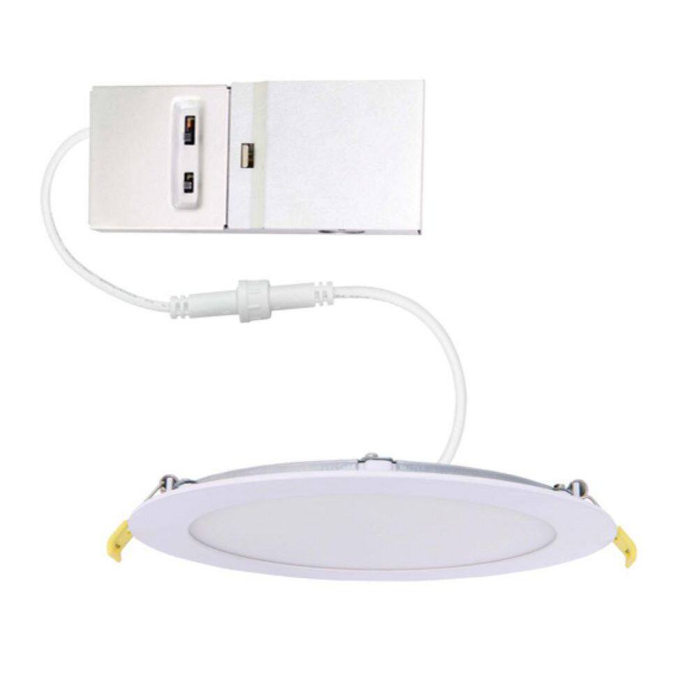 4 in Adjustable CCT Aluminum Housing Non-IC Rated Dimmable Indoor, Outdoor Integrated LED Recessed Light Trim (6-Pack) price history on PriceWatchPro